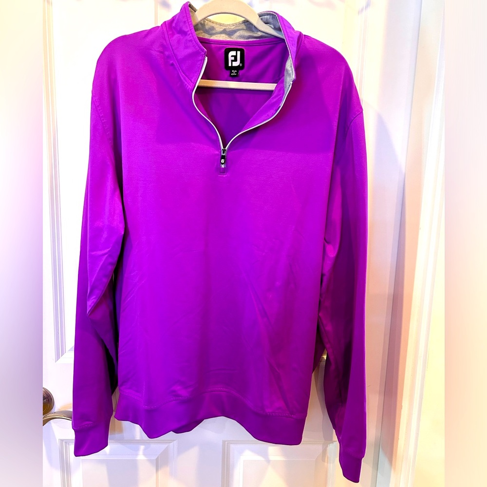 Footjoy Mens 1/2 Zip Pullover XL Magenta